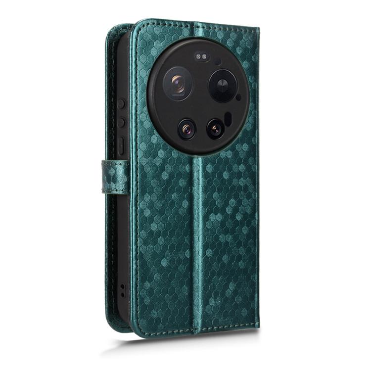 For Xiaomi 17 Ultra Honeycomb Dot Texture Leather Phone Case