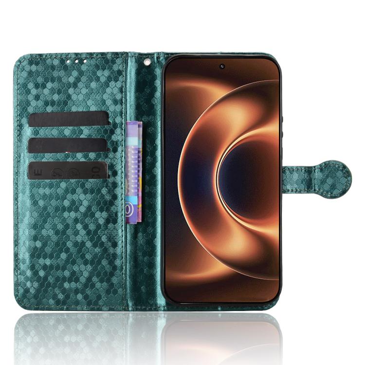 For Xiaomi 17 Ultra Honeycomb Dot Texture Leather Phone Case