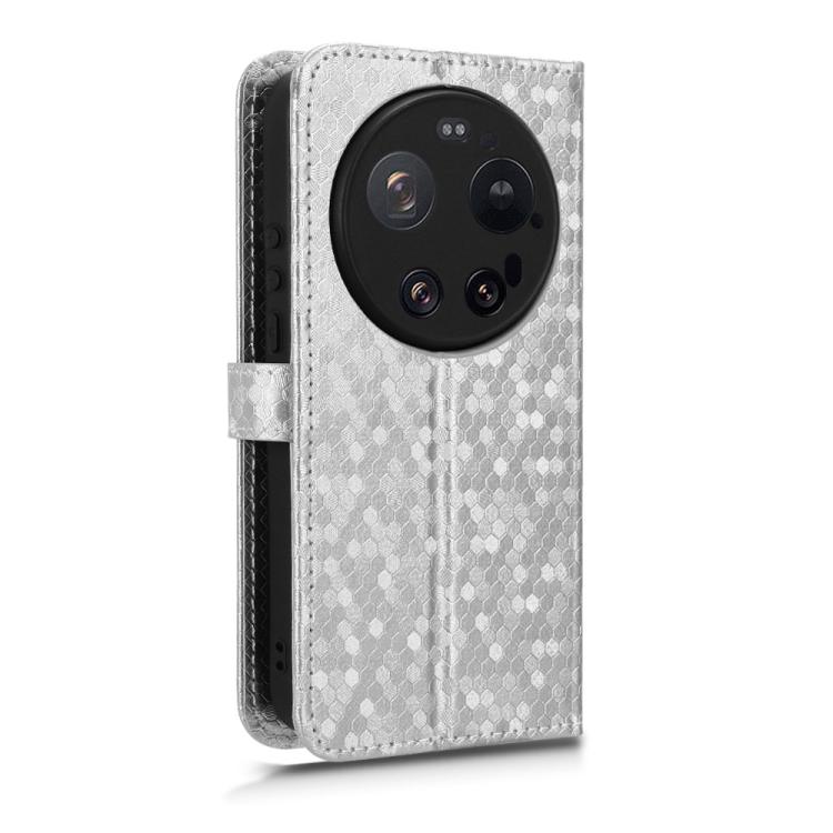 For Xiaomi 17 Ultra Honeycomb Dot Texture Leather Phone Case