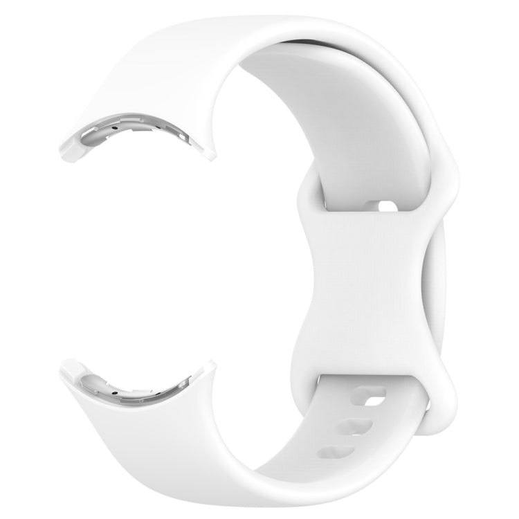 For Google Pixel Watch 4 / 3 / 2 / 1 41mm Butterfly Buckle Solid Color Silicone Watch Band