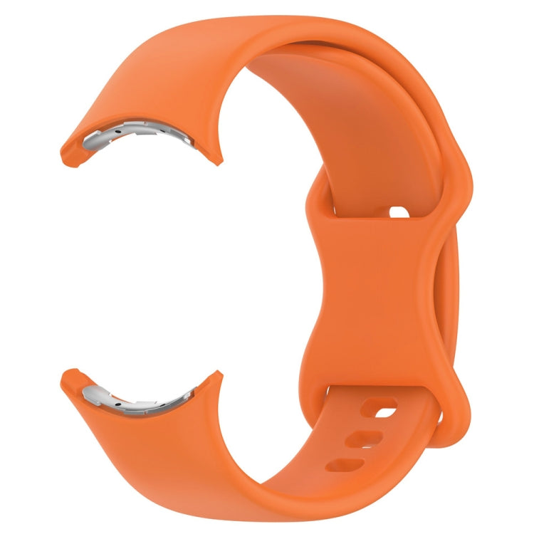 For Google Pixel Watch 4 / 3 / 2 / 1 41mm Butterfly Buckle Solid Color Silicone Watch Band