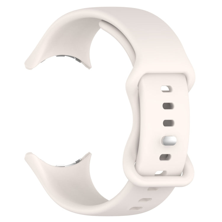 For Google Pixel Watch 4 / 3 / 2 / 1 41mm Butterfly Buckle Solid Color Silicone Watch Band
