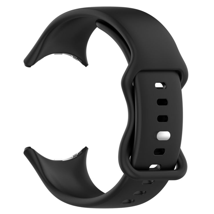 For Google Pixel Watch 4 / 3 / 2 / 1 41mm Butterfly Buckle Solid Color Silicone Watch Band