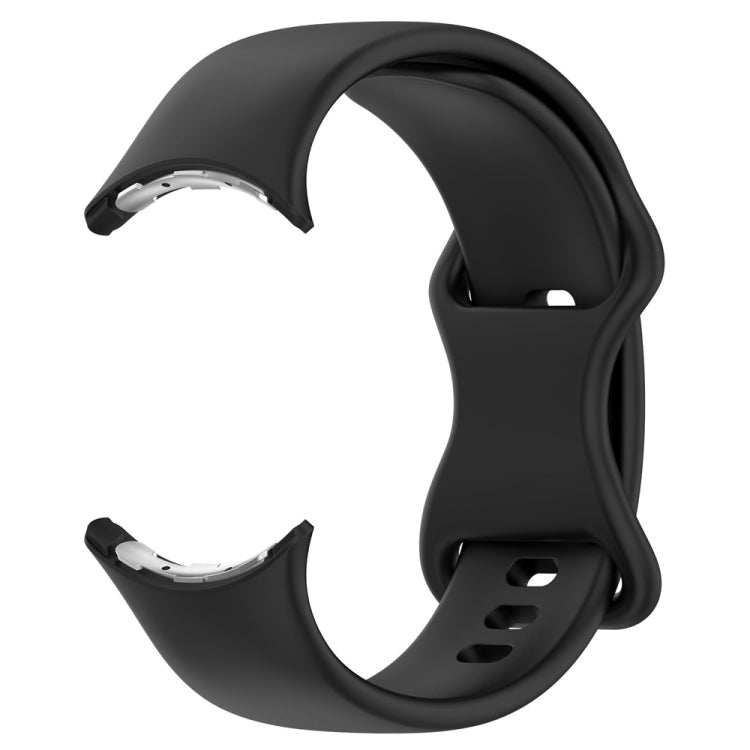For Google Pixel Watch 4 / 3 / 2 / 1 41mm Butterfly Buckle Solid Color Silicone Watch Band
