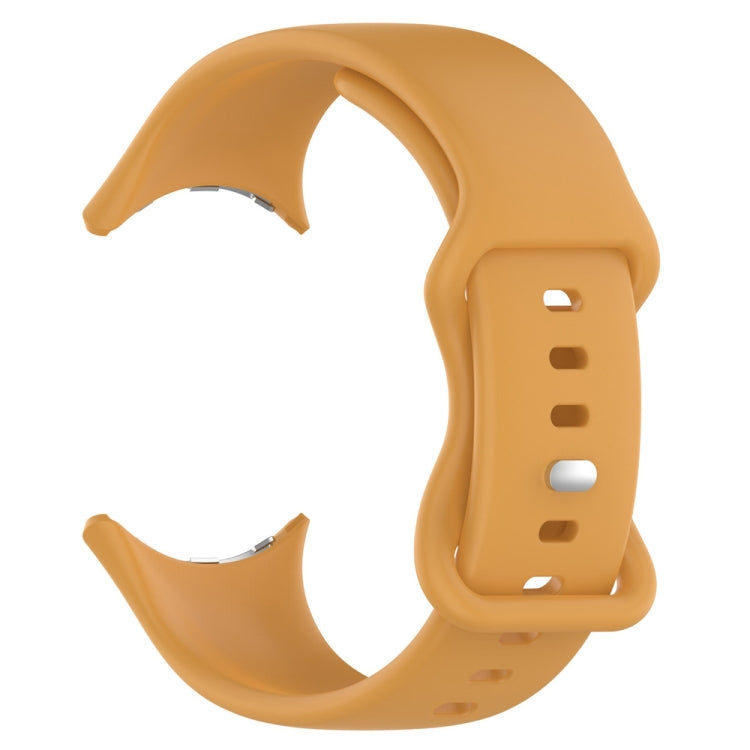 For Google Pixel Watch 4 / 3 / 2 / 1 41mm Butterfly Buckle Solid Color Silicone Watch Band