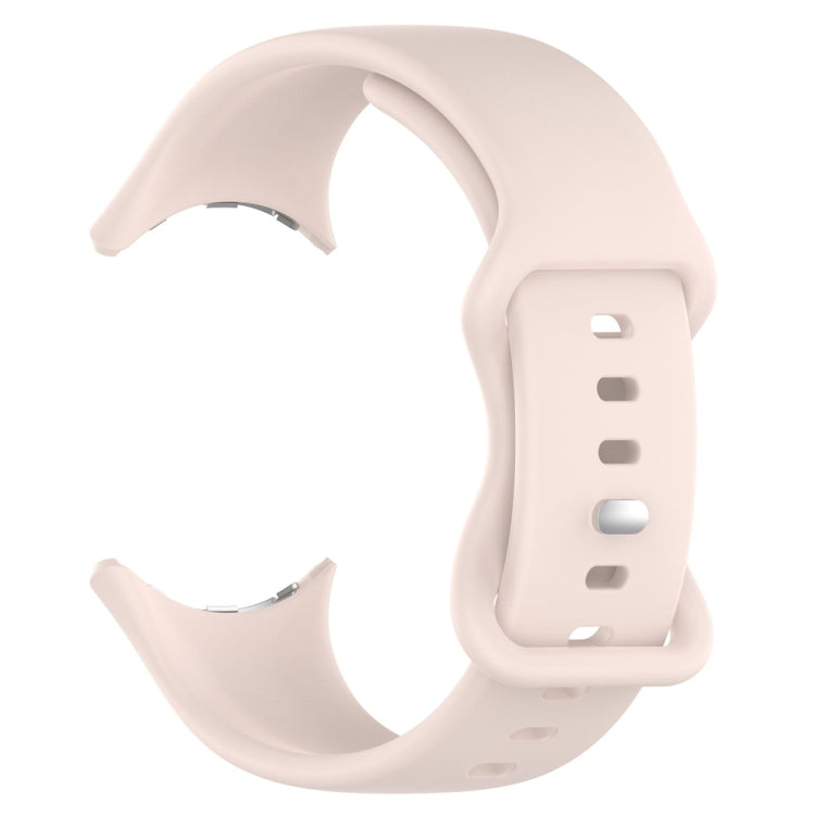For Google Pixel Watch 4 / 3 / 2 / 1 41mm Butterfly Buckle Solid Color Silicone Watch Band