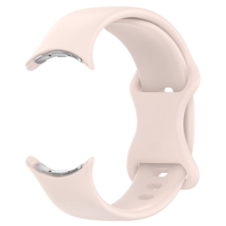 For Google Pixel Watch 4 / 3 / 2 / 1 41mm Butterfly Buckle Solid Color Silicone Watch Band