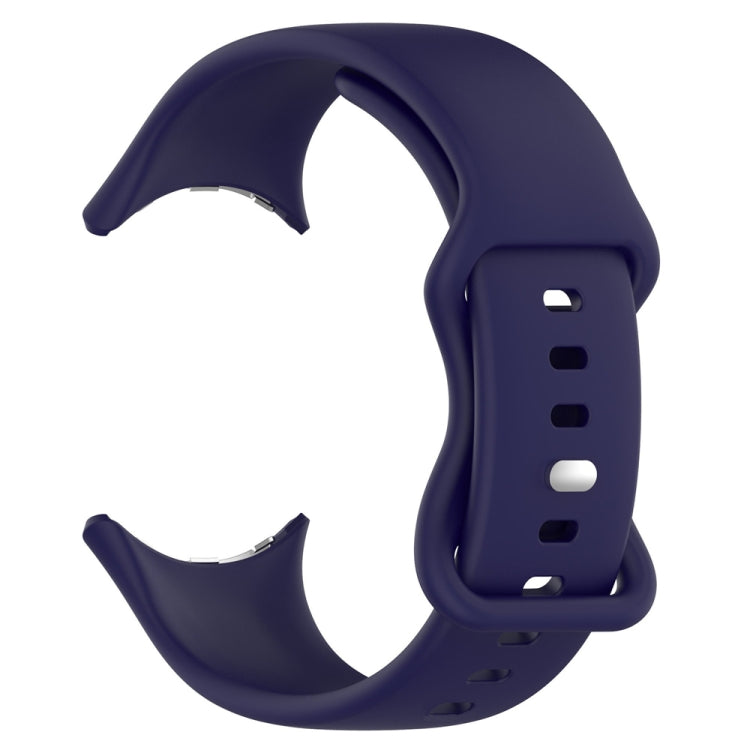 For Google Pixel Watch 4 / 3 / 2 / 1 41mm Butterfly Buckle Solid Color Silicone Watch Band