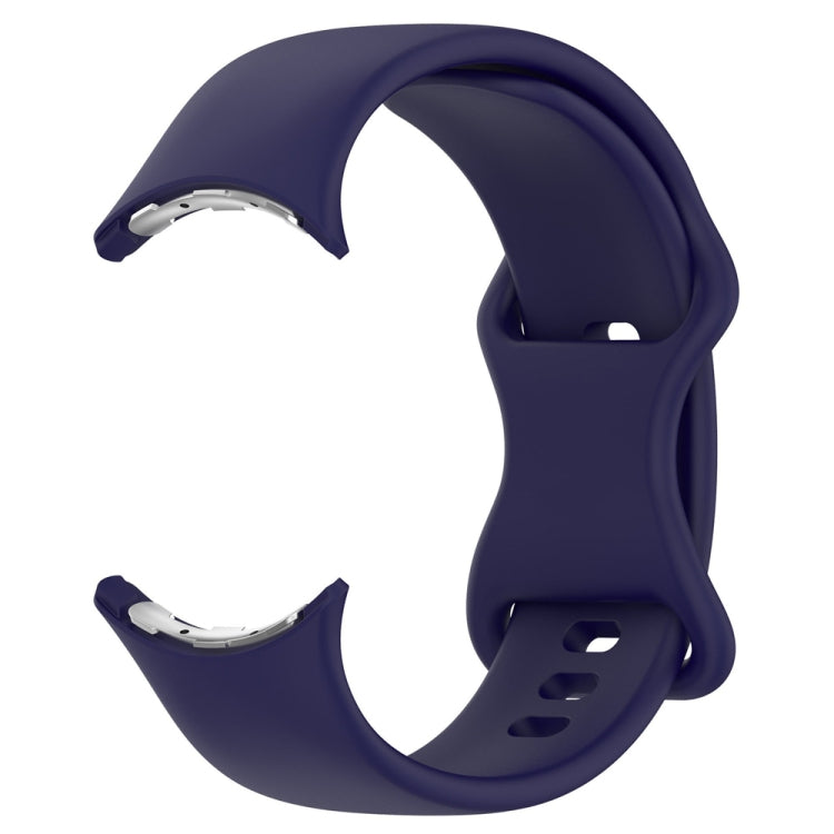 For Google Pixel Watch 4 / 3 / 2 / 1 41mm Butterfly Buckle Solid Color Silicone Watch Band