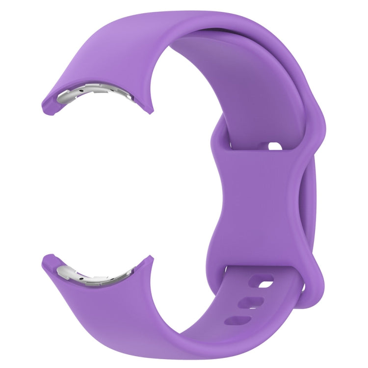 For Google Pixel Watch 4 / 3 / 2 / 1 41mm Butterfly Buckle Solid Color Silicone Watch Band