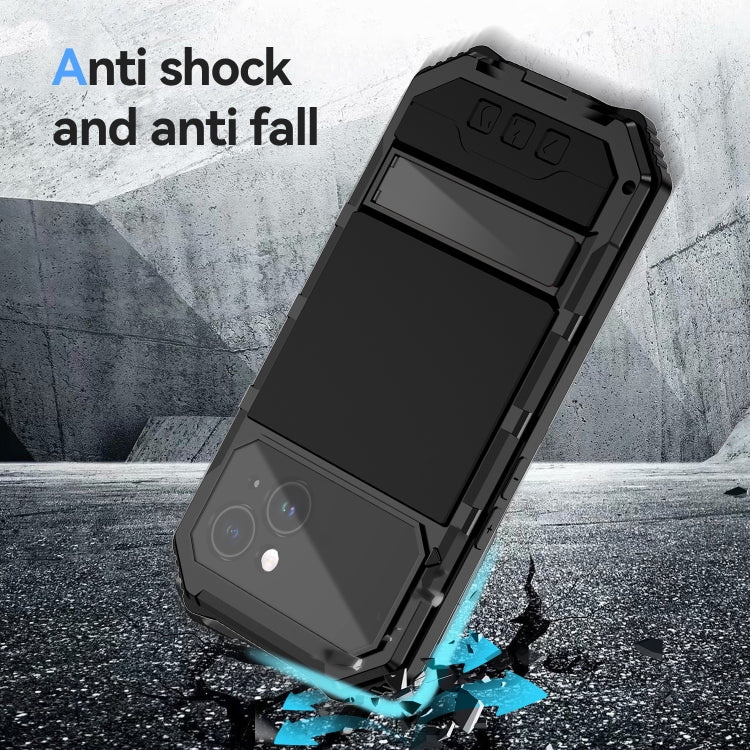 For iPhone 15 Plus R-JUST Life Waterproof Dustproof Shockproof Holder Phone Case