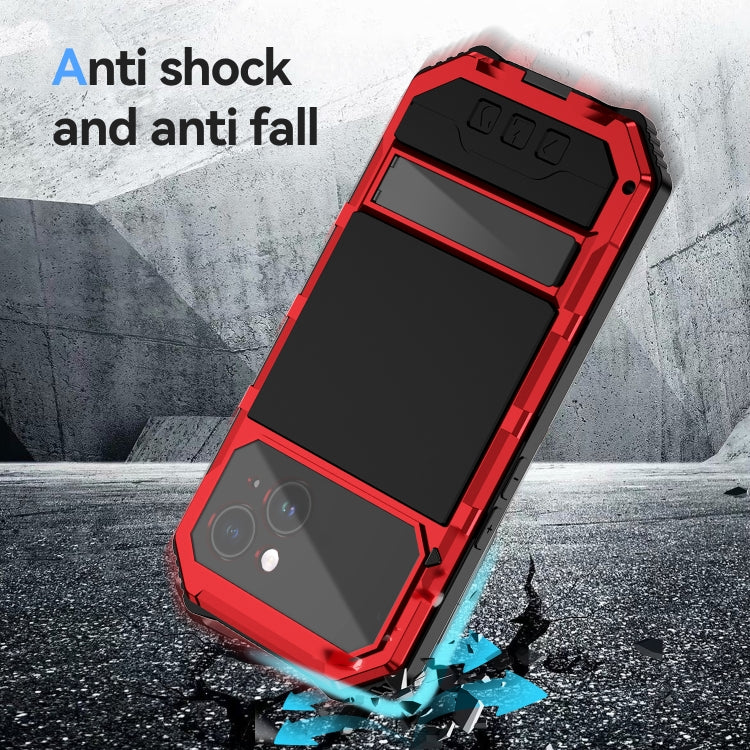 For iPhone 15 Plus R-JUST Life Waterproof Dustproof Shockproof Holder Phone Case