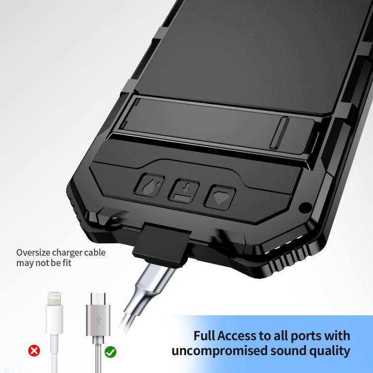 For iPhone 17e / 16e R-JUST Life Waterproof Dustproof Shockproof Holder Phone Case