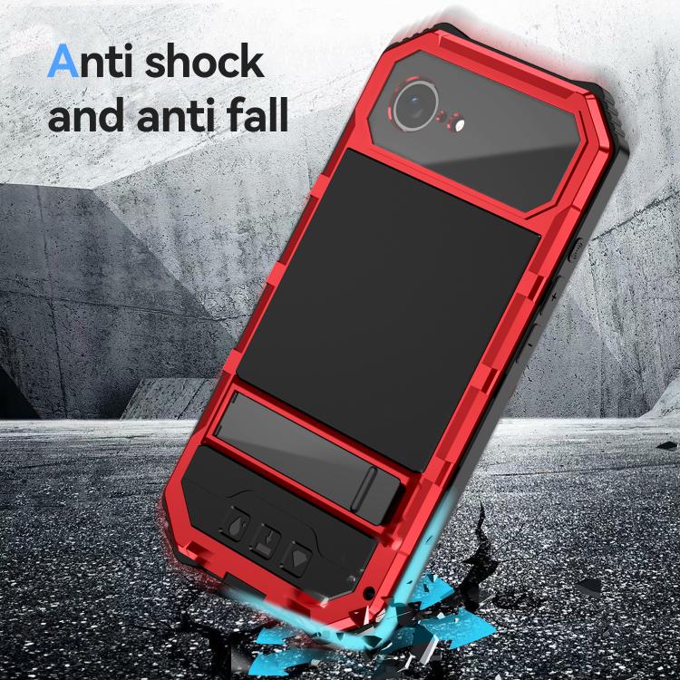 For iPhone 17e / 16e R-JUST Life Waterproof Dustproof Shockproof Holder Phone Case