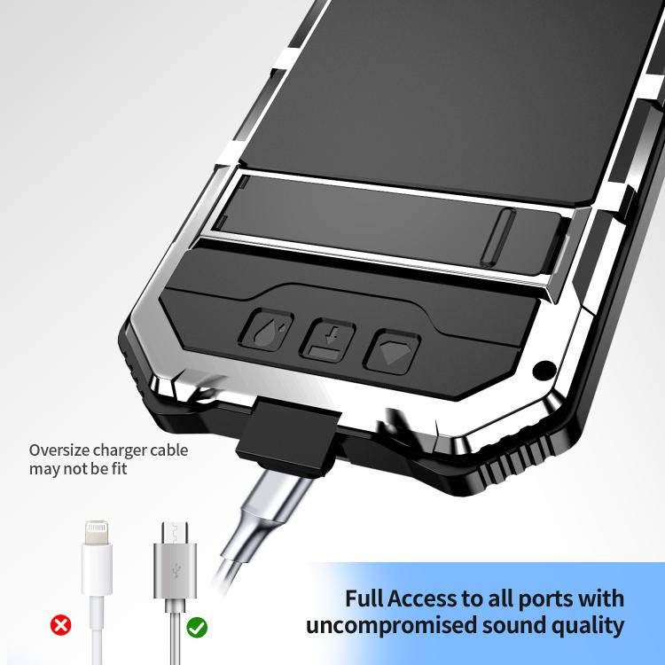 For iPhone 17e / 16e R-JUST Life Waterproof Dustproof Shockproof Holder Phone Case