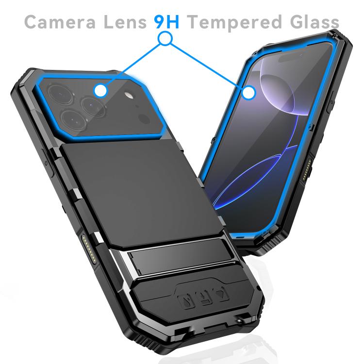 For iPhone 17 Pro Max R-JUST Life Waterproof Dustproof Shockproof Holder Phone Case