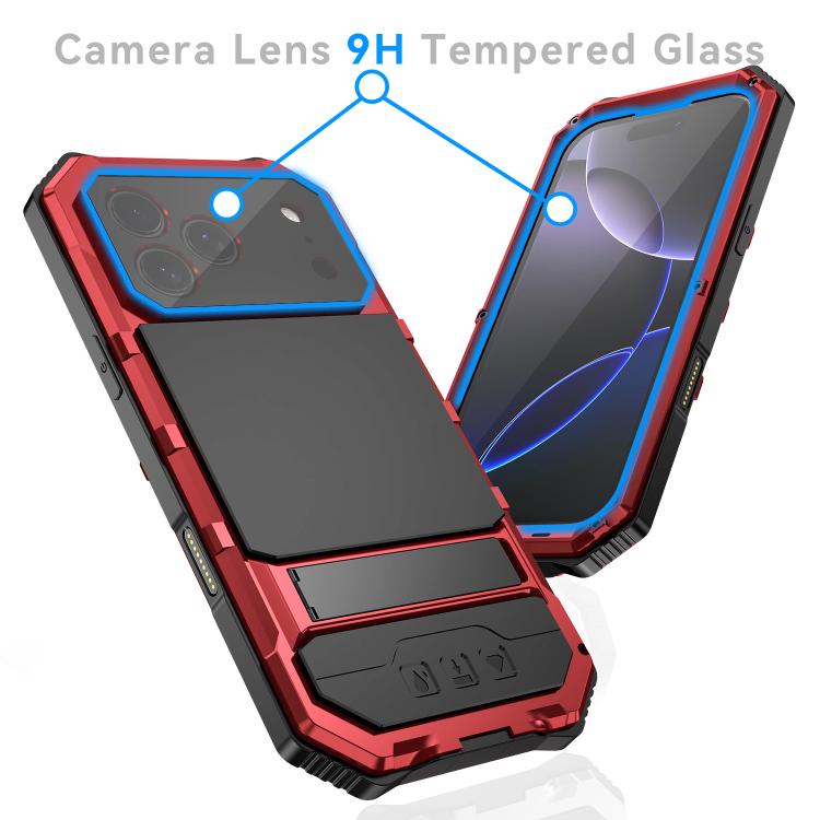 For iPhone 17 Pro Max R-JUST Life Waterproof Dustproof Shockproof Holder Phone Case