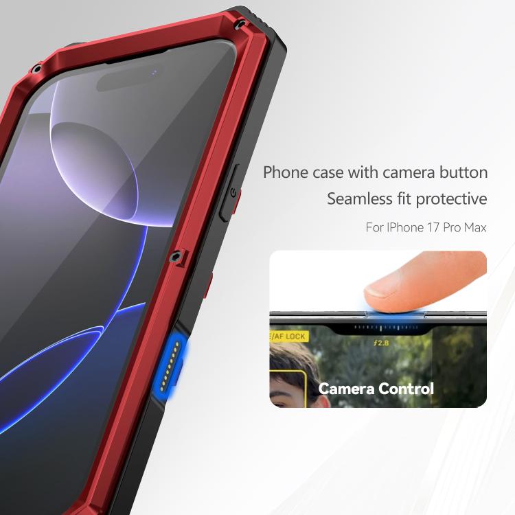 For iPhone 17 Pro Max R-JUST Life Waterproof Dustproof Shockproof Holder Phone Case