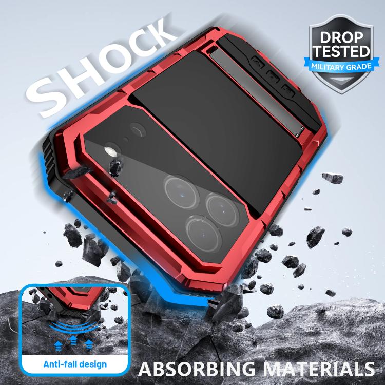 For iPhone 17 Pro Max R-JUST Life Waterproof Dustproof Shockproof Holder Phone Case
