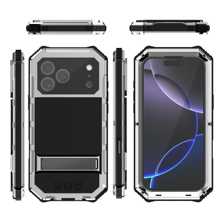 For iPhone 17 Pro Max R-JUST Life Waterproof Dustproof Shockproof Holder Phone Case