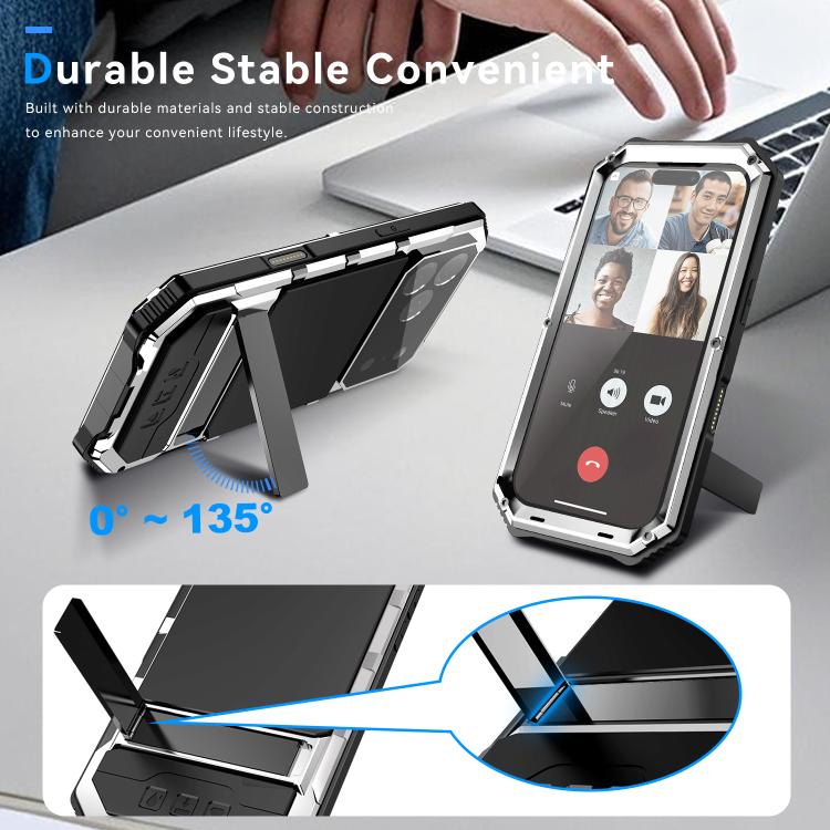 For iPhone 17 Pro Max R-JUST Life Waterproof Dustproof Shockproof Holder Phone Case