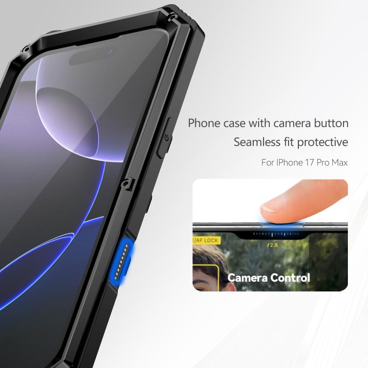 For iPhone 17 Pro R-JUST Life Waterproof Dustproof Shockproof Holder Phone Case