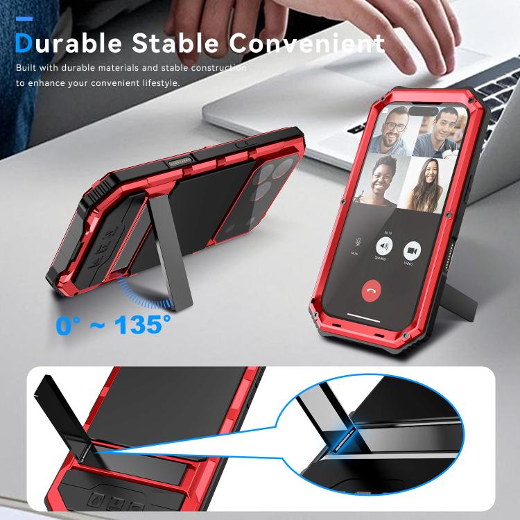 For iPhone 17 Pro R-JUST Life Waterproof Dustproof Shockproof Holder Phone Case