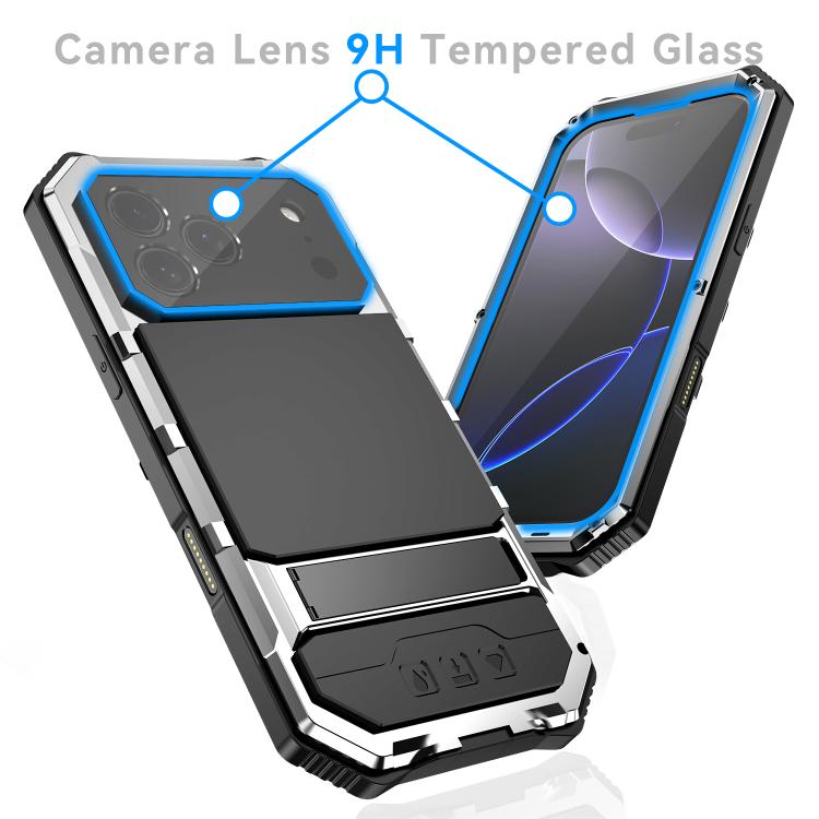 For iPhone 17 Pro R-JUST Life Waterproof Dustproof Shockproof Holder Phone Case