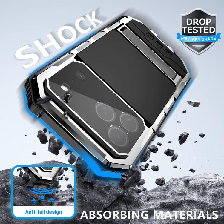 For iPhone 17 Pro R-JUST Life Waterproof Dustproof Shockproof Holder Phone Case
