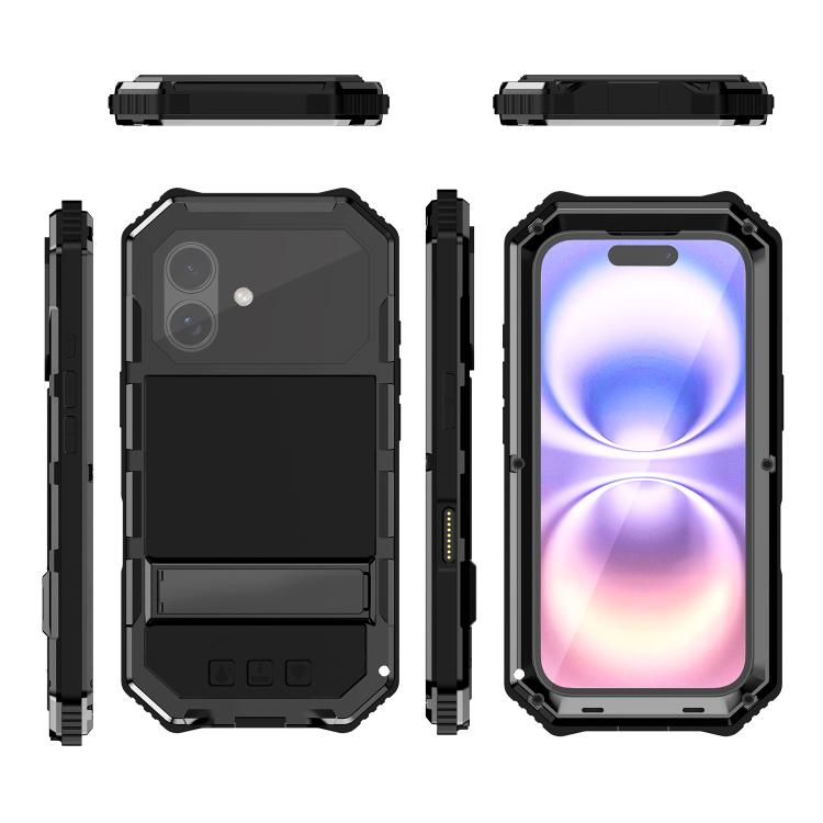 For iPhone 17 R-JUST Life Waterproof Dustproof Shockproof Holder Phone Case