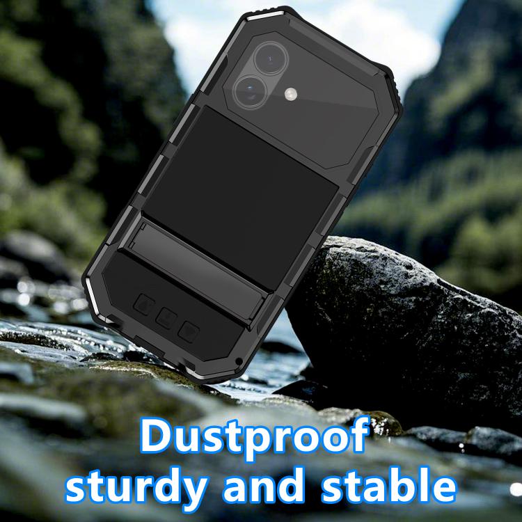 For iPhone 17 R-JUST Life Waterproof Dustproof Shockproof Holder Phone Case