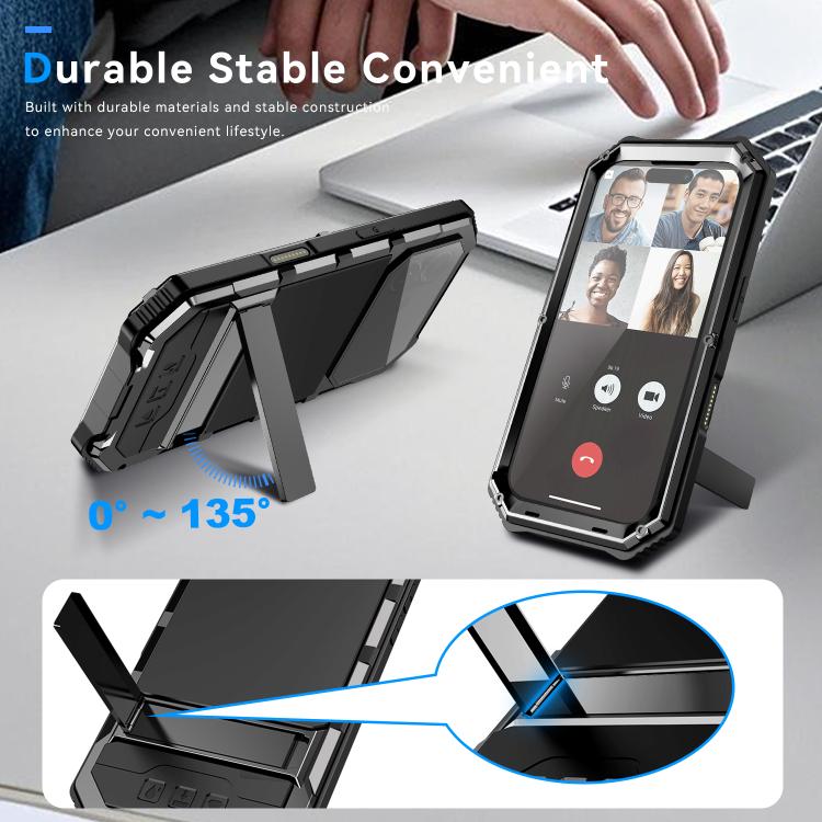 For iPhone 17 R-JUST Life Waterproof Dustproof Shockproof Holder Phone Case