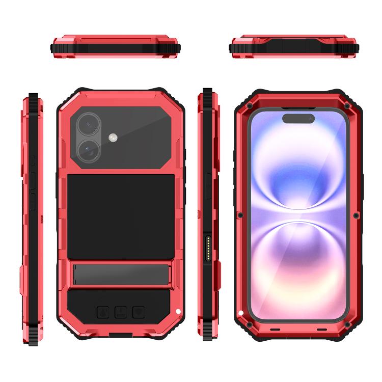 For iPhone 17 R-JUST Life Waterproof Dustproof Shockproof Holder Phone Case