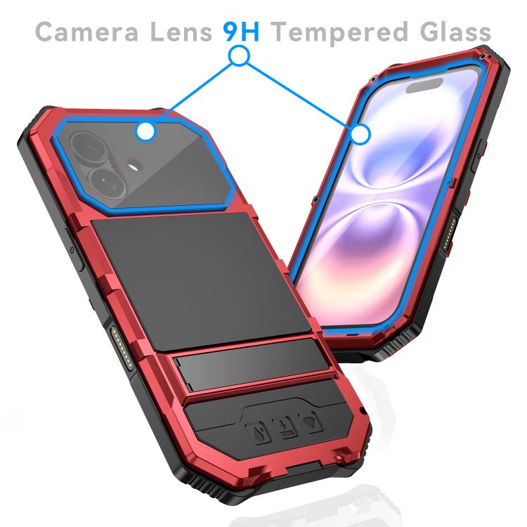For iPhone 17 R-JUST Life Waterproof Dustproof Shockproof Holder Phone Case