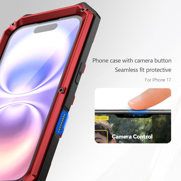 For iPhone 17 R-JUST Life Waterproof Dustproof Shockproof Holder Phone Case
