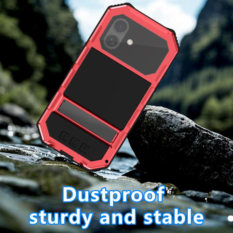 For iPhone 17 R-JUST Life Waterproof Dustproof Shockproof Holder Phone Case