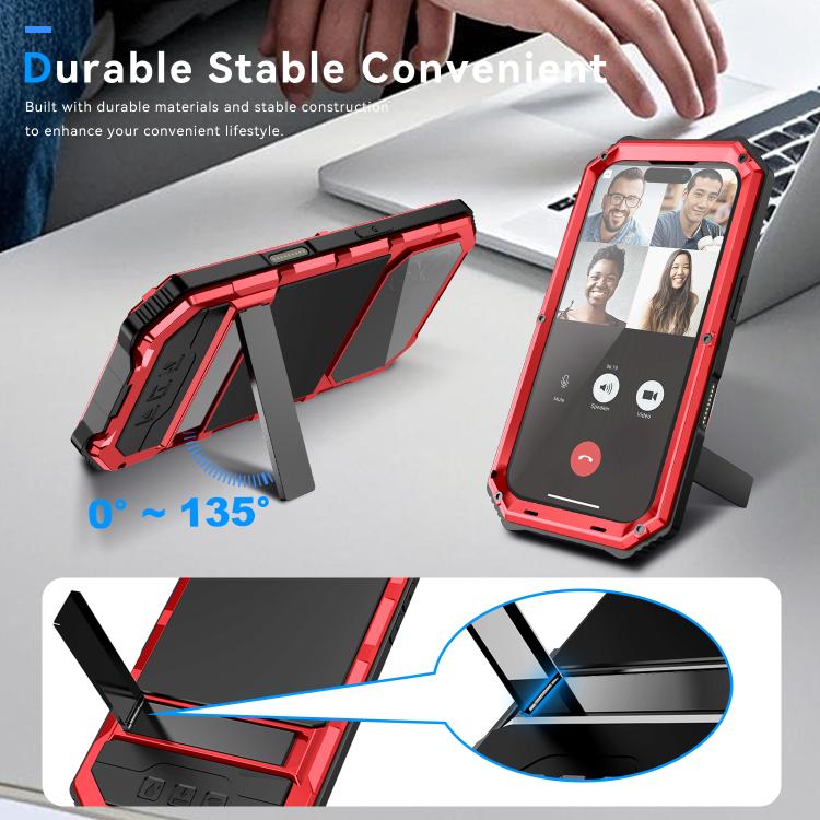 For iPhone 17 R-JUST Life Waterproof Dustproof Shockproof Holder Phone Case