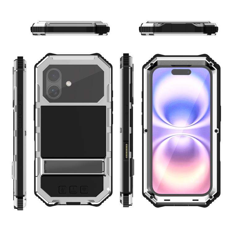 For iPhone 17 R-JUST Life Waterproof Dustproof Shockproof Holder Phone Case
