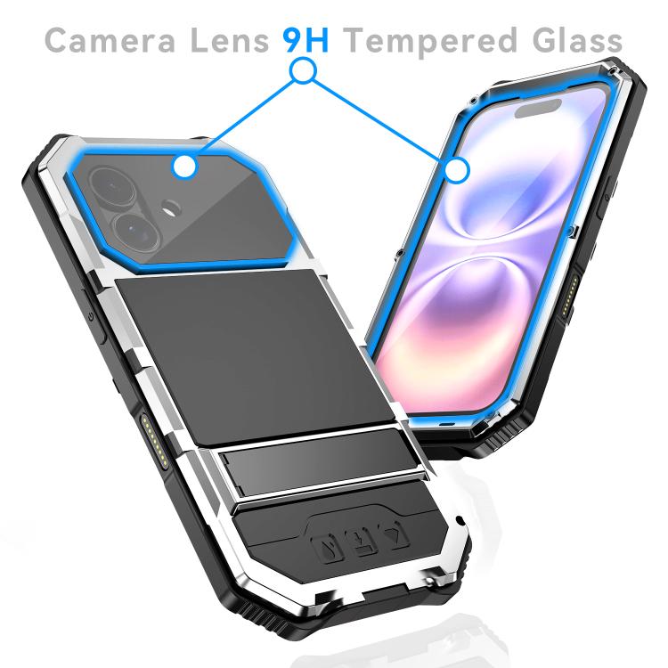 For iPhone 17 R-JUST Life Waterproof Dustproof Shockproof Holder Phone Case