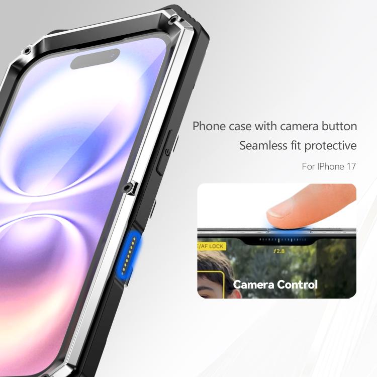 For iPhone 17 R-JUST Life Waterproof Dustproof Shockproof Holder Phone Case