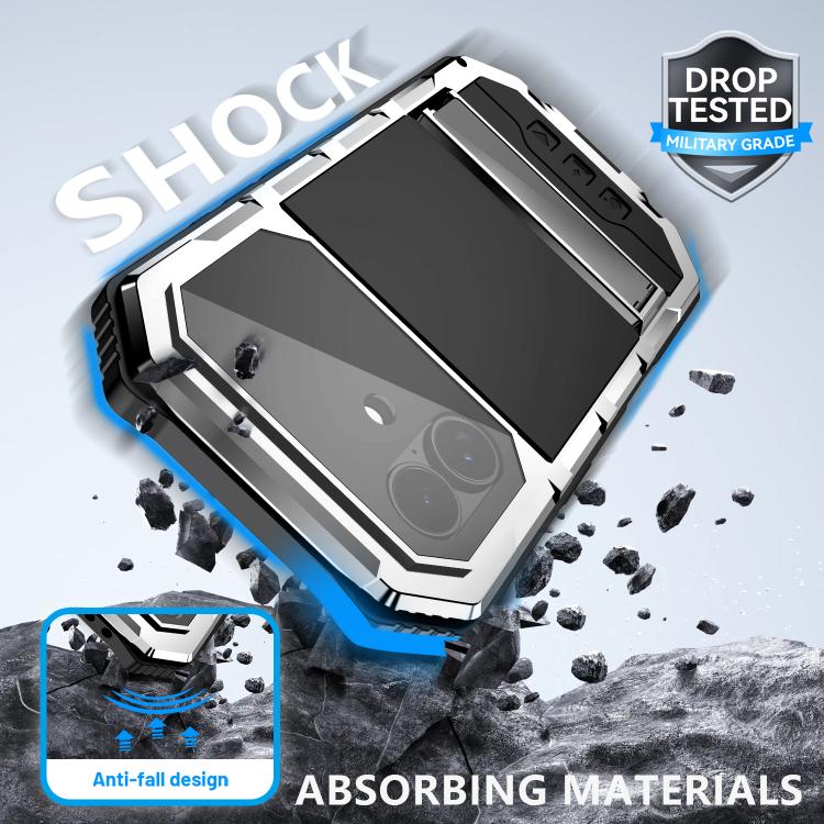 For iPhone 17 R-JUST Life Waterproof Dustproof Shockproof Holder Phone Case