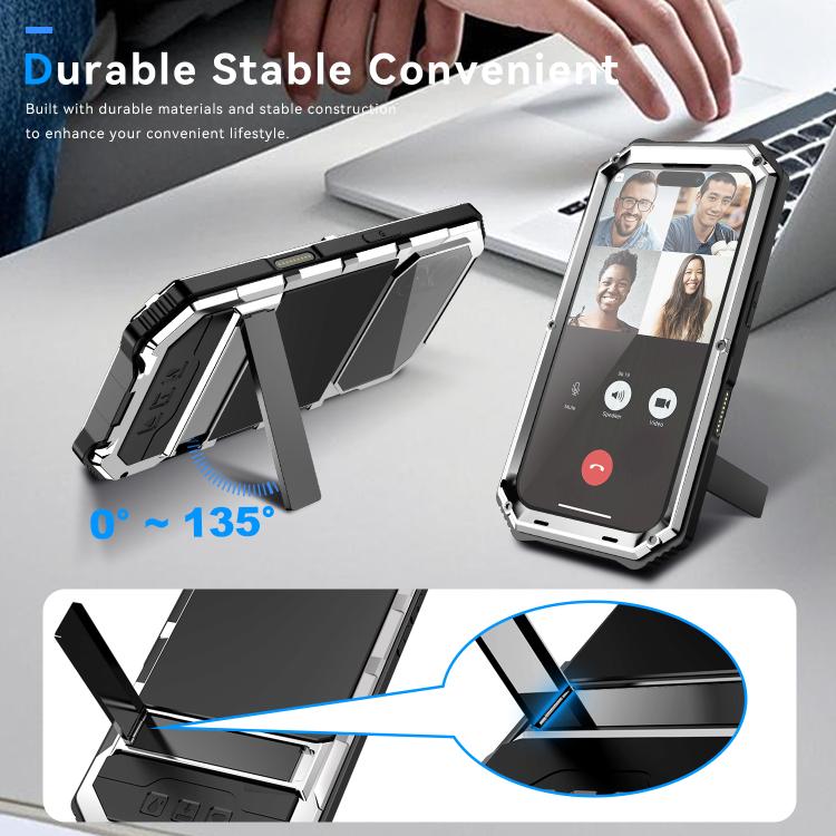 For iPhone 17 R-JUST Life Waterproof Dustproof Shockproof Holder Phone Case