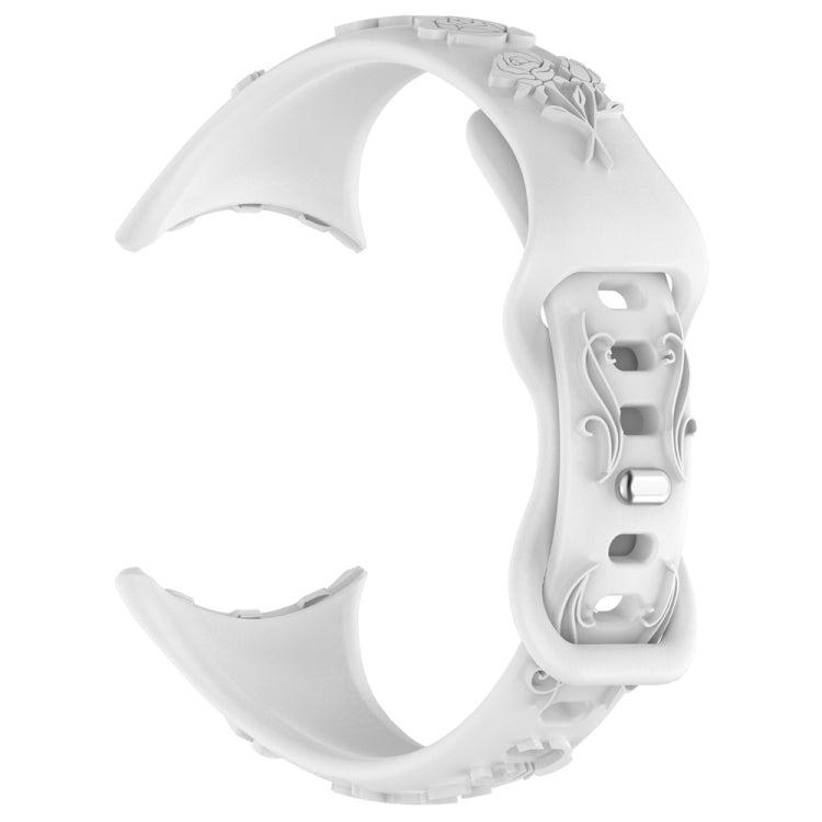 For Google Pixel Watch 4 / 3 / 2 / 1 41mm Laser Engraved Texture Silicone Watch Band