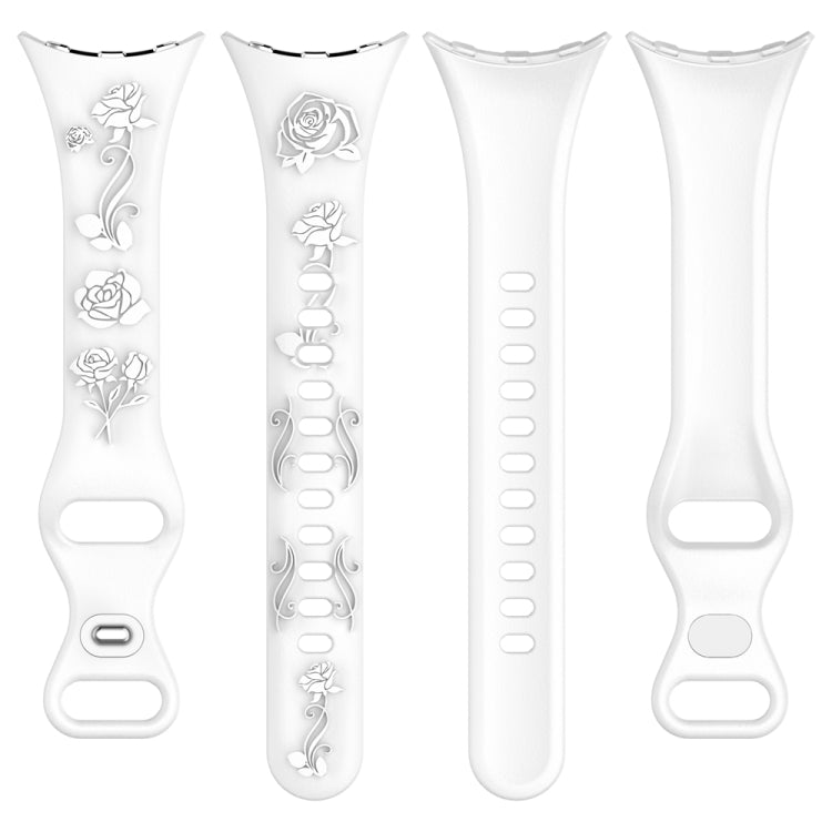 For Google Pixel Watch 4 / 3 / 2 / 1 41mm Laser Engraved Texture Silicone Watch Band