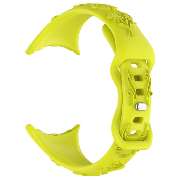 For Google Pixel Watch 4 / 3 / 2 / 1 41mm Laser Engraved Texture Silicone Watch Band