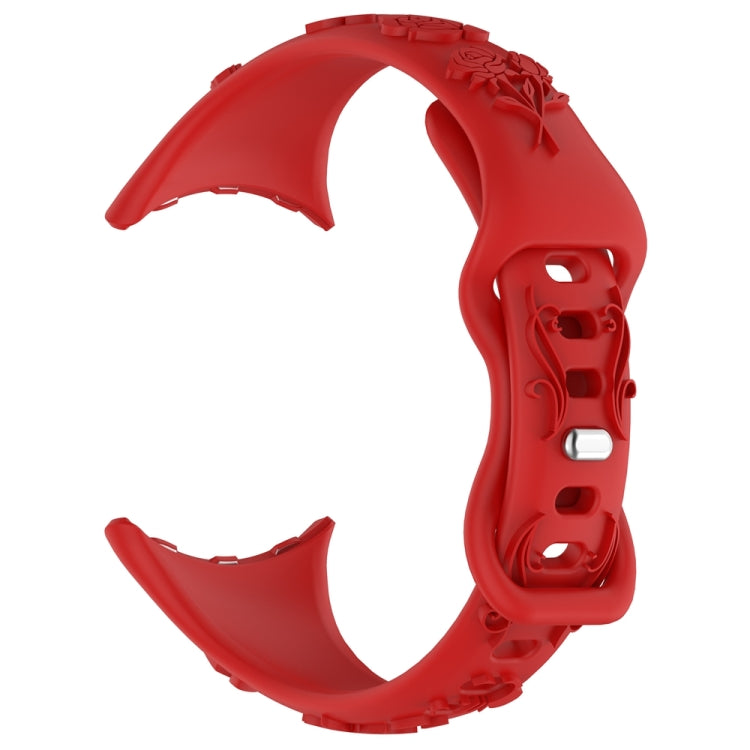 For Google Pixel Watch 4 / 3 / 2 / 1 41mm Laser Engraved Texture Silicone Watch Band