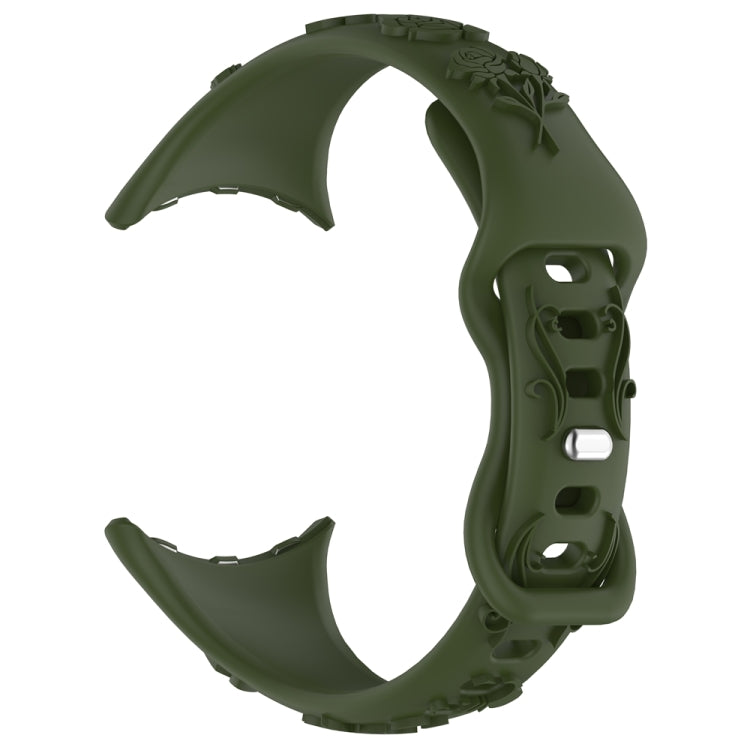 For Google Pixel Watch 4 / 3 / 2 / 1 41mm Laser Engraved Texture Silicone Watch Band