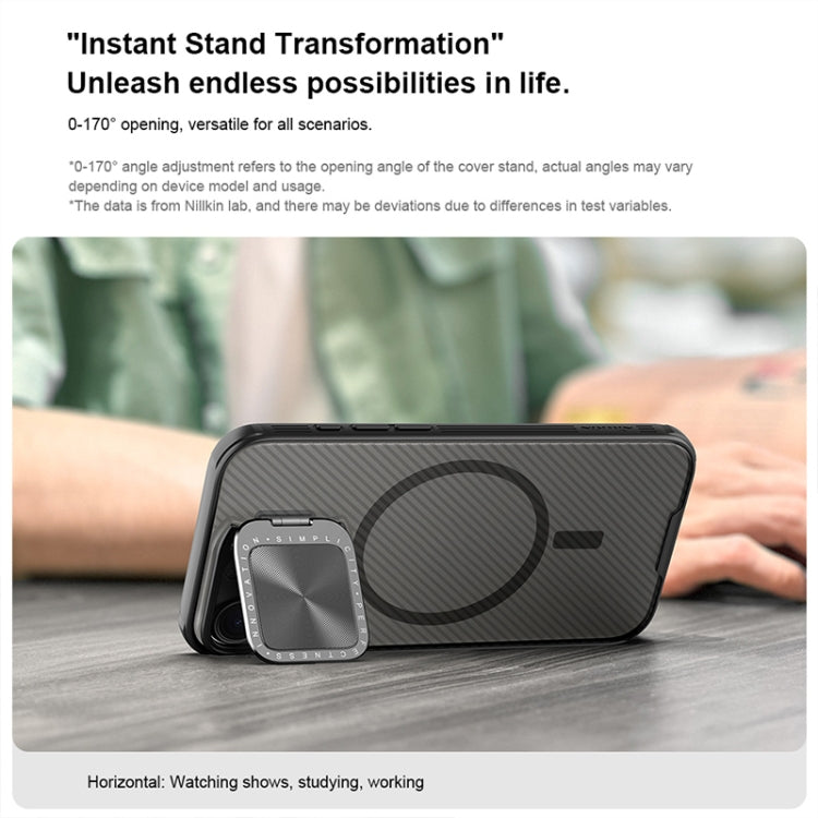 For iPhone 16 Pro Max NILLKIN CamShield Prop MagSafe Magnetic Translucent PC Phone Case - Black