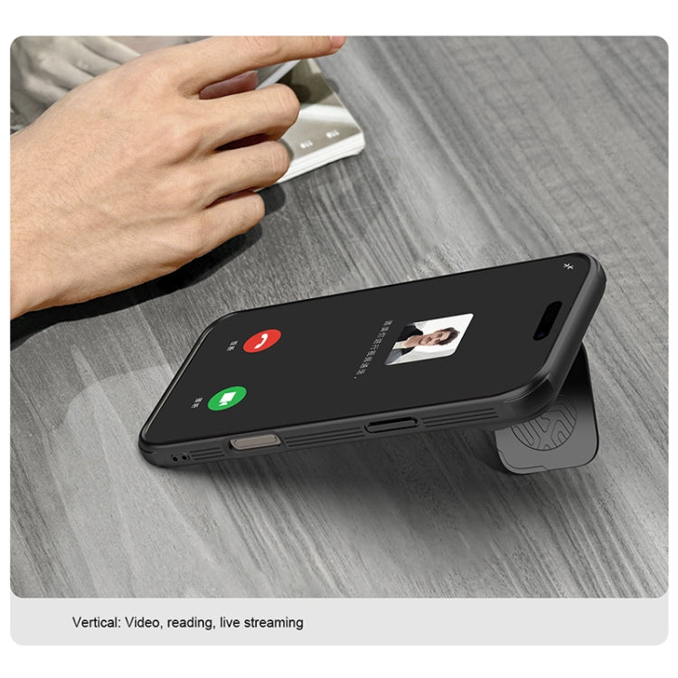 For iPhone 16 Pro Max NILLKIN CamShield Prop MagSafe Magnetic Translucent PC Phone Case - Black