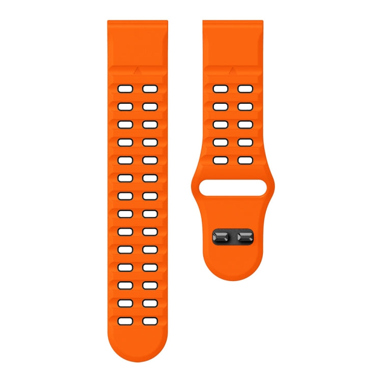 For Garmin 26mm Two Color Rivets Buckle Quick Release Silicone Watch Band